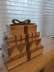 lot 25 image: Manufactured Stone Jewelry Box with Drawers