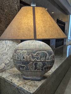 lot 46 image: Table Lamp with ceramic base