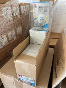 lot 17 image: MSRP $240  1 Case (160 each) NEW 3M 8210Plus N95 Performance Particulate Respirator - Expiration 625 For Sanding, Grinding,&nbspAllergens, Dust, Fiberglass, Insulation, Woodworking Etc.