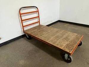 lot 50 image: Heavy-Duty Hand Truck Transport Dolly Industrial Platform Cart - In Great Condition