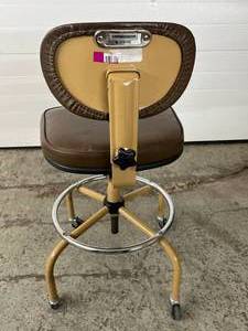 lot 55 image: Fantastic Retro Vintage Cramer Hi-Model TM Series 05256 Adjustable Dentist Clinic Swivel Chair Stool With Foot Ring - Great Condition