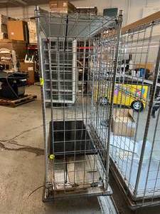 lot 84 image: InterMetro Adjustable Chrome-Plated Wire Cart Mobile Shelving Storage Truck - NSF Approved - In Good Condition Contents Not Included