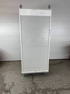 lot 89 image: MSRP $6000 Stanley InnerSpace Shelving Storage Cabinet Cart with Two Door Column With Tambour Door -Great Condition Locking On Bottom - No Key But Can Be Purchase Online For $5.00 Fair Warning You are going to have to fight me for these cabinets