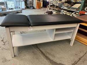 lot 92 image: Lot of 4 Various Adjustable Examination Massage Treatment Tables - Others Adjustable or Have Supply Storage Drawers - In Great Condition&nbsp
