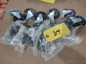 lot 34 image: (12) 3 Swivel Casters...