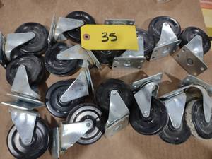 lot 35 image: (12) 3 Swivel Casters...