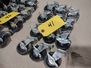 lot 41 image: (12) 2 12 Locking Swivel Casters...