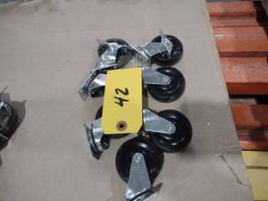 lot 42 image: (7) Various 2 12  Swivel Casters...