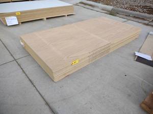 lot 52 image: (13) Sheets 34x4x8 Rotary Cut Red ...