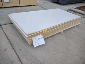 lot 53 image: (15) Sheets 34x4x8 White Melamine ...
