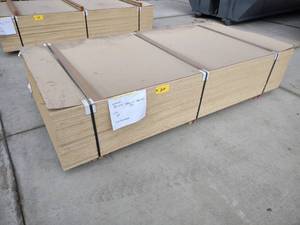 lot 54 image: (24) Sheets 34x4x8 Rotary Cut Red ...