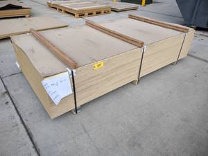 lot 55 image: (24) Sheets 34x4x8 Rotary Cut Red ...