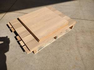 lot 79 image: (3) White Oak Table Tops, 24x24, 24...