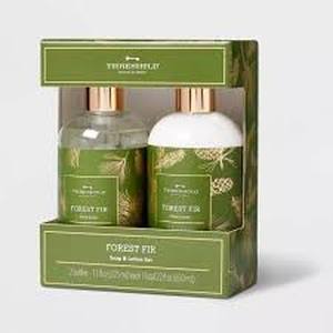 lot 12 image: Set of 2 Threshold Forest Fir Soap and Lotion Set 11 fl oz