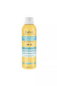 lot 28 image: Set of 2 Babo Botanicals Sheer Mineral Sensitive Sunscreen Spray SPF 50, 6 Oz