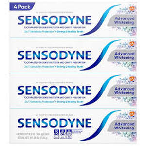 lot 67 image: SENSODYNE Advanced Whitening Toothpaste, 6.5 oz, 4-pack