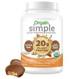 lot 73 image: Orgain - Simple Plant Protein Powder - Chocolate Peanut Butter Cup - 2.1 lb -081425