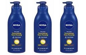 lot 85 image: Lot of 3 NIVEA Nourishing Skin Firming Body Lotion with Q10 and Vitamin C Scented - 16.9 fl oz