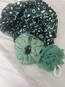 lot 97 image: Set of 2 3pc Bathroom Accessories Set - Room Essentials-Green