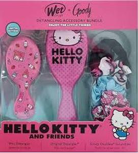 lot 69 image: Wet Brush  Goody Detangling Accessory Bundle Hello Kitty And Friends Scrunchies Set Kit