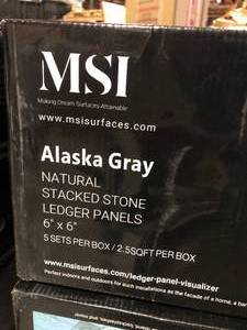 Lot of Alaska Gray Stacked Stone - MSI Wall Tile & Veneers Customer Returns See Pictures