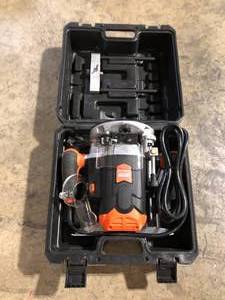 15 Amp 3-14 HP 120-Volt 12000 RPM to 23000 RPM Electronic Plunge Base Router with Carry Case Guide for Woodworking  Customer Returns See Pictures