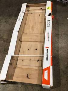Krosswood Door Slab 32x80 Knotty Alder 2-Panel Top Rail Arch Solid Core Wood Costumer returns See Pics