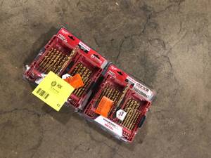 Lot of 2 SHOCKWAVE Impact Duty Titanium Drill Bit Set (29-Piece) Customer Returns See Pictures