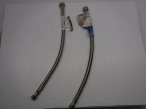 lot 27 image: Mainline 16 Lavatory Connector 38 COMP x 12 FIP x 16 Braided Stainless Steel  Approximately 10 Pieces 