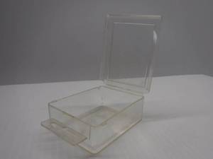 lot 46 image: Clear Plastic Storage Boxes 3 x 2 x 1  Approximately 38 Pieces 