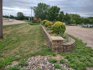Retaining Wall & Plants