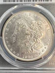 1904-O US MORGAN SILVER DOLLAR PCGS MS62