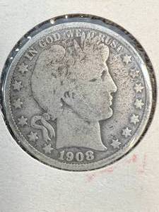 1908-O US BARBER HALF DOLLAR