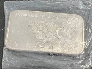 1 TROY OZ .999 FINE SILVER JELENKO DENTAL SILVER BAR