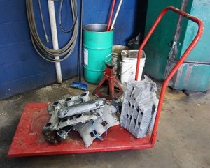 4 Wheel Flatbed Cargo Cart  (Contents Not Included)