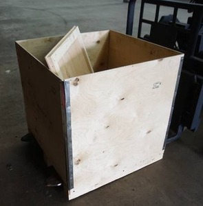 Large Reinforced Wood Box Cargo Crate Forklift Adaptable