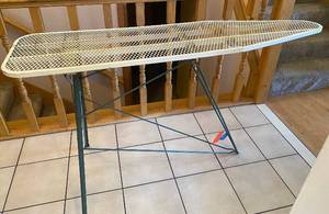 lot 16 image: Vintage Metal Ironing Board - use as plant stand or table