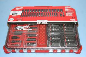 Milwaukee SHOCKWAVE Impact Duty 36-Piece 38 Drive PACKOUT Socket Set - Model 49-66-6805 - NEW