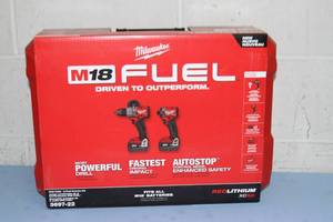 Milwaukee M18 FUEL 2-Tool Combo Kit Model 3697-22 with Hammer Drill & Impact Driver - NEW in Box