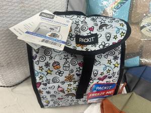 New Linens, Pillows, Basket, Lunch Bag, Toiletry Bags, Etc