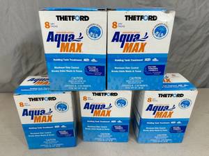 5 New Boxes of Thetford Aqua Max Holoding Tank Treatment