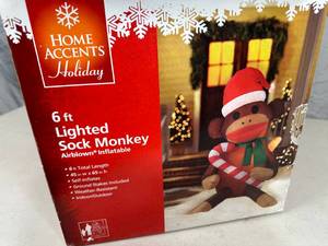6 foot Lighted Sock Monkey