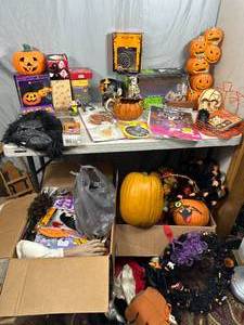 Huge Lot of Halloween  Fall Decorations