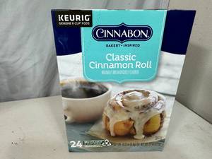 New Box of 24 Cinnabon Keurig Coffee Pods