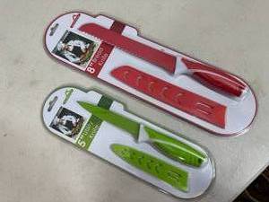 2 New Non-Stick Kitchen  Chef Knives