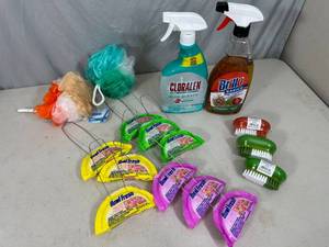 New Multi-Purpose Cleaner, Bathroom Cleaner, Bath Sponges, Toilet Bowl Fresheners
