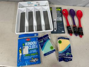 New Drawer Organizer with Sponges, Silicone Cooking Tools, and More