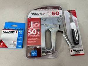 New Arrow T50 Staple Gun with Staple Remover and Staples.