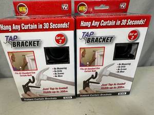 2 New Sets of Tap Brackets Curtain Rod Brackets