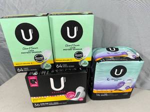 4 New Packs of Kotex U Feminine Pads and Liners